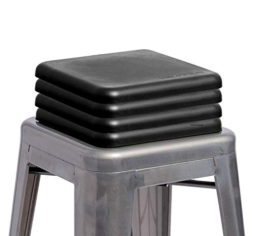Sofft Cushion Square Metal Stool Cushion (4 Pack Black) #TOP22