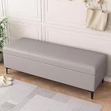 SBZIOJHDR panca porta scarpe, Panca ai piedi del letto con sedile imbottito in pelle, ingresso, 120 cm, vano portaoggetti for la porta d'ingresso