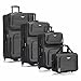 Travel Select Amsterdam 4-Piece Softside Expandable Rolling Luggage Set, Lightweight 2-Wheel Suitcases, Packing Cubes, Travel Tote, Durable Polyester Construction, Gray