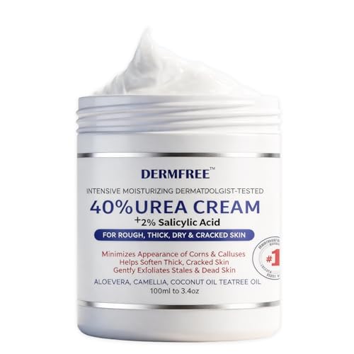 Crema Urea 40%, Crema Pies Manos Tratamiento para Piel Agrietada, Hidratación Profunda para Piel Seca y Agrietada, Crema para Manos, Codos y Rodillas, Absorción Rápida, Uso Diario, 100 ml