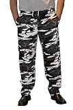 Mens Traditional 100% Cotton Baggy Chef Pant (Camo, M)