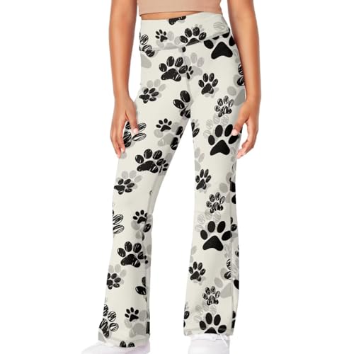 Girls Flare Athletic Leggings Comfy Activewear Child’s Stretchy Pants Bell Bottom Yoga Pants Stretch Tights for Gym3