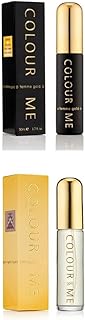 Gold Fragrance Set by Milton-Lloyd - Gold Femme and Gold Homme EDP Spray - Notes of Raspberry, Neroli, Spices, Leather, Jasmine, and Patchouli - for Elegant Ladies and Men - 2 pc