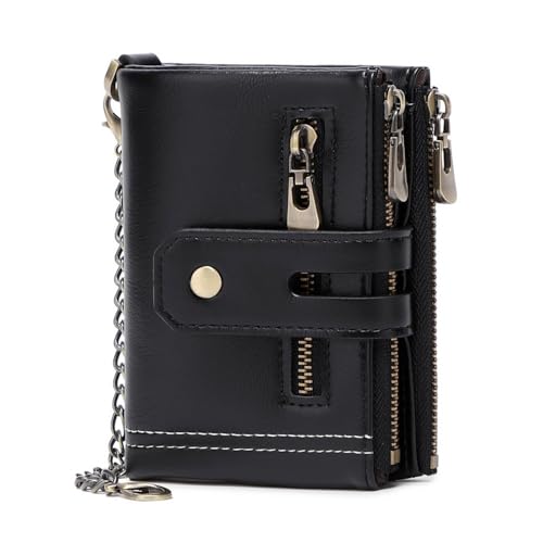 Men's Wallet Creative Retro Men's Wallet for Party，Travel(Black)2