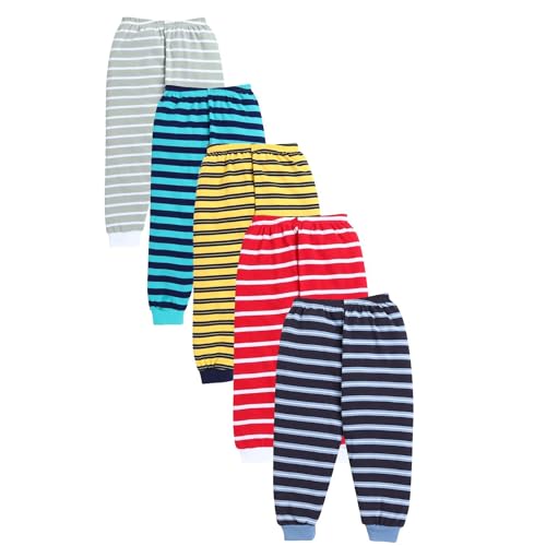 Image of EIO Unisex Cotton Pajama Pants for Boys & Girls Combo Pack | Kids & Baby Soft Sleepwear Pyjamas Combo Pack | Toddler Breathable Nightwear Bottoms