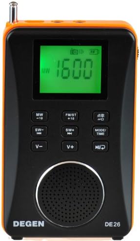 DEGEN DE26 3-in-1 Rechargeable AM/FM Shortwave Radio, Portable Speaker & MP3 Player with Built-in Micro SD/TF Card Reader