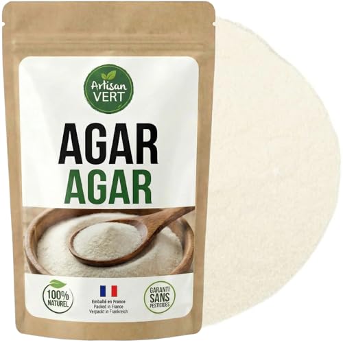 Agar Agar ★ végétal,naturel ★ Poudre de gélatine ★ gélifiant alimentaire - Artisan du Vert (100g)