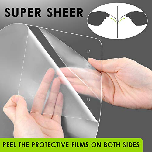 Ewa Adjustable Face Shield（2Pack+10Visors）, All-Round Protection Cap With Clear Anti-Fog Shields, Lightweight Transparent Face Shields(2 Support Frame + 10 Replaceable Visors+ 4 Sponge Strips)-Black #TOP5