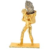 Statue de mineur en pierre irrégulière : délicate et ravissante petite statue, vivante et créative, aux effets visuels exceptionnels, idéale comme objet de décoration pour un bureau d'homme