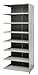 87 in. High 8-Tier Medium-Duty Closed Shelving in Gray - Adder (48 in. W x 12 in. D x 87 in. H)