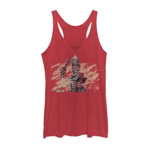 Débardeur Star Wars femme à motif droïde IG-11 en rouge chiné XL