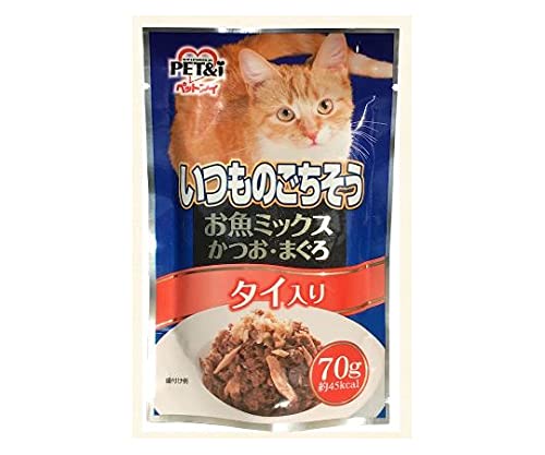 ペットアイ いつものごちそう お魚ミックス かつお・まぐろ タイ入り 70g