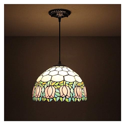 Suspension style rétro tulipe avec abat-jour fil de fer coloré - 5