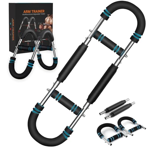 Twister Arm Trainer, Upgraded Adjustable Chest Workout Equipment, Forearm Triceps Chest Enhanced Exercise Strengthener, Chest Clip Muscle, Portable Home Fitness Equipment for Men & Women (Black-Blue)