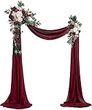 IINCOOY Rollo Tul Cristal Transparente 6 Metros Kit Flores Arco Boda Artificial Suministros Fiesta Cumpleaños for Arcos de Boda Fajas for Sillas Decoración de Fiesta (Color : Red 3)
