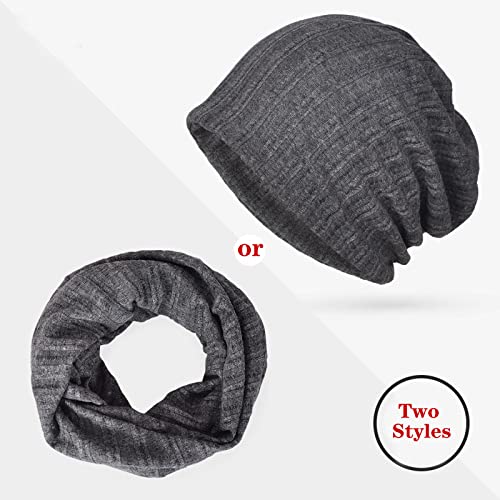 Tergy 6 Pieces Slouchy Beanie Hat For Men Women Unisex Hip-Hop Caps Lighweight Soft Skull Caps For Chemo Sleep Multicolor #TOP3