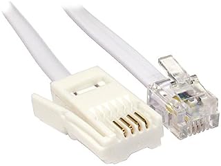 kenable 4 Wire BT Plug to RJ11 Crossover Telephone Cable 2m [2 metres]