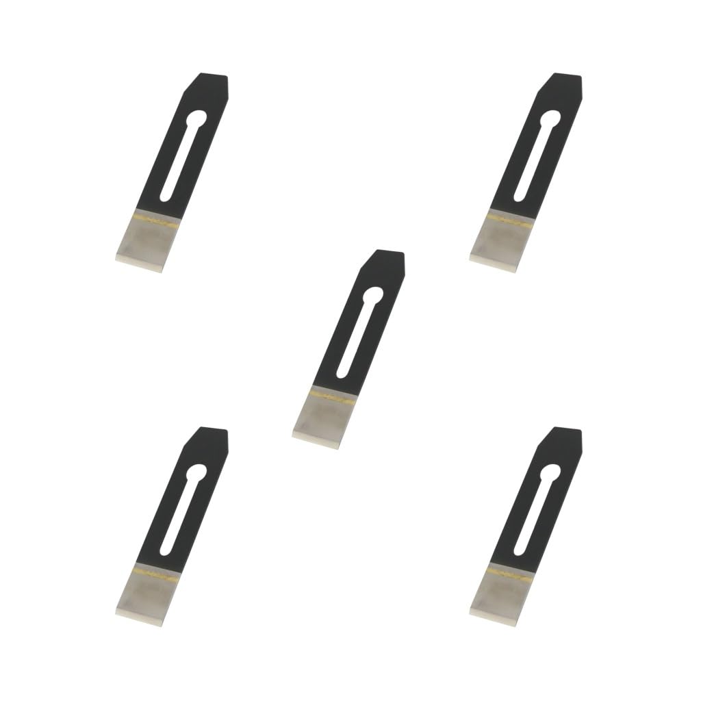 Juego de 5 cuchillas de repuesto para cepilladora de madera de 44 mm para carpintería, color negro