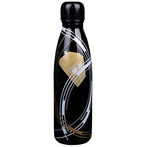Doctor Who Stainless Steel Water Bottle, 17 oz - Gold Tardis Design - Vacuum Insulated, Double Walled - Official Dr. Who Merchandise