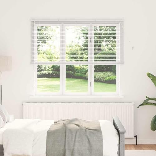 Estor enrollable enrollable para ventana, con cortinas, aluminio blanco, para vacaciones, interior, techo inclinado, se puede instalar rápidamente