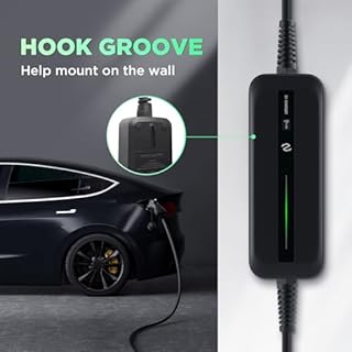 Morec Level 1 EV Charger 110V 15A Electric Car Charger Portable NEMA5-15P SAE J1772 Plug 6M (20 feet) Home Electric Vehicle Charging Station