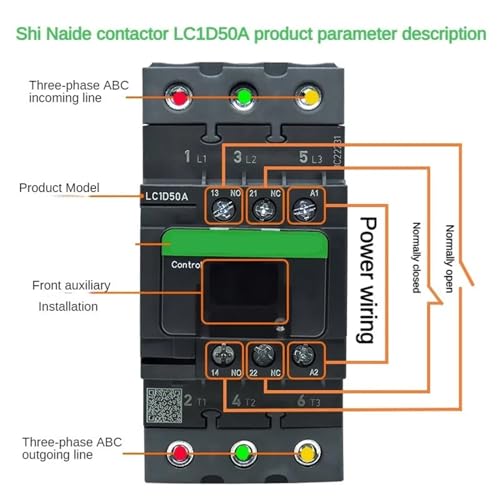 Contactor de ascensor de CA LC1-D50AM7C con bobina de 36V para maniobras de elevación seguras 2