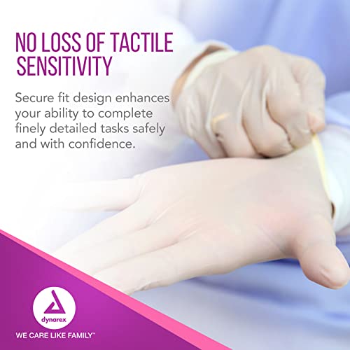Dynarex Sterile Disposable Latex Surgical Gloves, Powder-Free, Sterilely Packaged In Pairs, Professional Medical And Healthcare Use, Veterinary Clinic, Bisque, Size 8.5, 1 Case Of 200 Pairs Of Gloves #TOP3