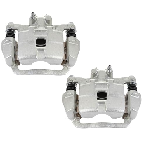 image for TRQ Rear Brake Caliper Set Zinc Coated Brackets Compatible with 1998-2
