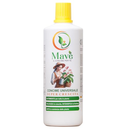 mavè concime per piante npk super crescita - concime liquido fertilizzante universale per piante, fiori, frutta, orto - 1000 g