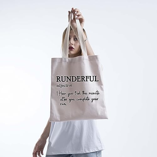 FOTAP Runner Shopping Bag Runderful Tote Bag Running Lover Gift Marathon Runner Tote Bag Parkrun Shopping Bag (Runderful Tote UK) - Image 4