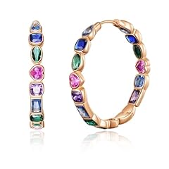 Rose Gold Plated-Colorful CZ