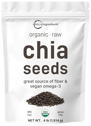 Organic Chia Seeds, 4lbs | Raw Chia Seed Source | Rich in Essenti...