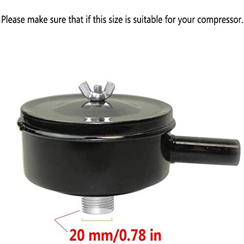 1/2" Pt 20Mm Thread Compressor Air Intake Filter Metal Silencer Noise Muffler With A Replacement Element #TOP3