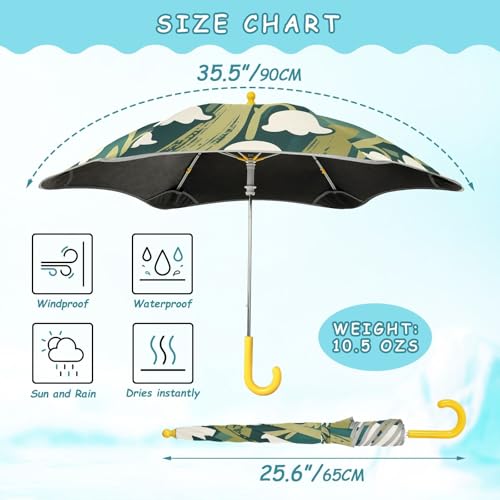 Parapluie pour enfants facile à ouvrir motif rose avec sécurité routière - 3