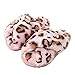 Pantofole Bambini Peluche Inverno Antiscivolo Calde Ciabatte Morbido Punta Aperta Slippers per Bambine e Ragazze Leopardo Rosa 35/36 (Dimensione Etichetta 36/37