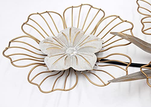 Décoration murale en métal pour jardin fleur rétro résistante aux UV - 7