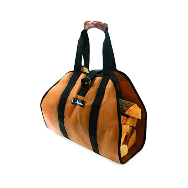 Brennholzträger Schwerlast-Kaminholzhalter Utility Tote Log Holder Premium Gewachste Leinwand Brennholz Tote…