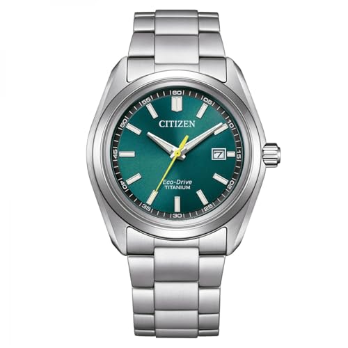 Montre Citizen Super Titanium AW1900-50X étanche quartz éco-drive montre homme verte