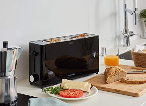 UNIVERSALBLUE Toaster 1 Langer und Breiter Schlitz | Rostfreier Stahl | Krümeltablett | 7 Einstellbare Bräunungsstufe – Bild 3