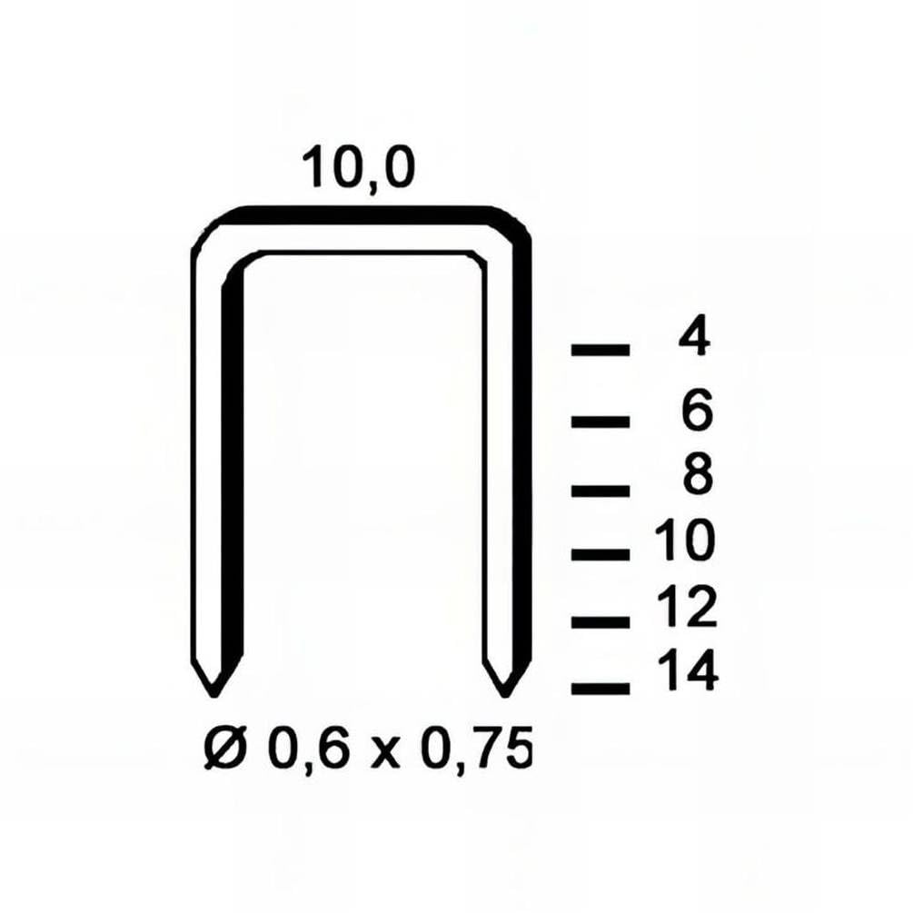 10.000 graffette zincate V-14-9x14x0.6x0.75 mm - D-Work