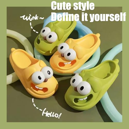 Soulmate Tongue Kiss Slippers Couples, Kissing Slippers for Couples, Big Toe Shoes Funny,Non-slip Quick Drying Soft Lightweight Shower Cloud Slides,Cartoon Package Head EVA Slides3
