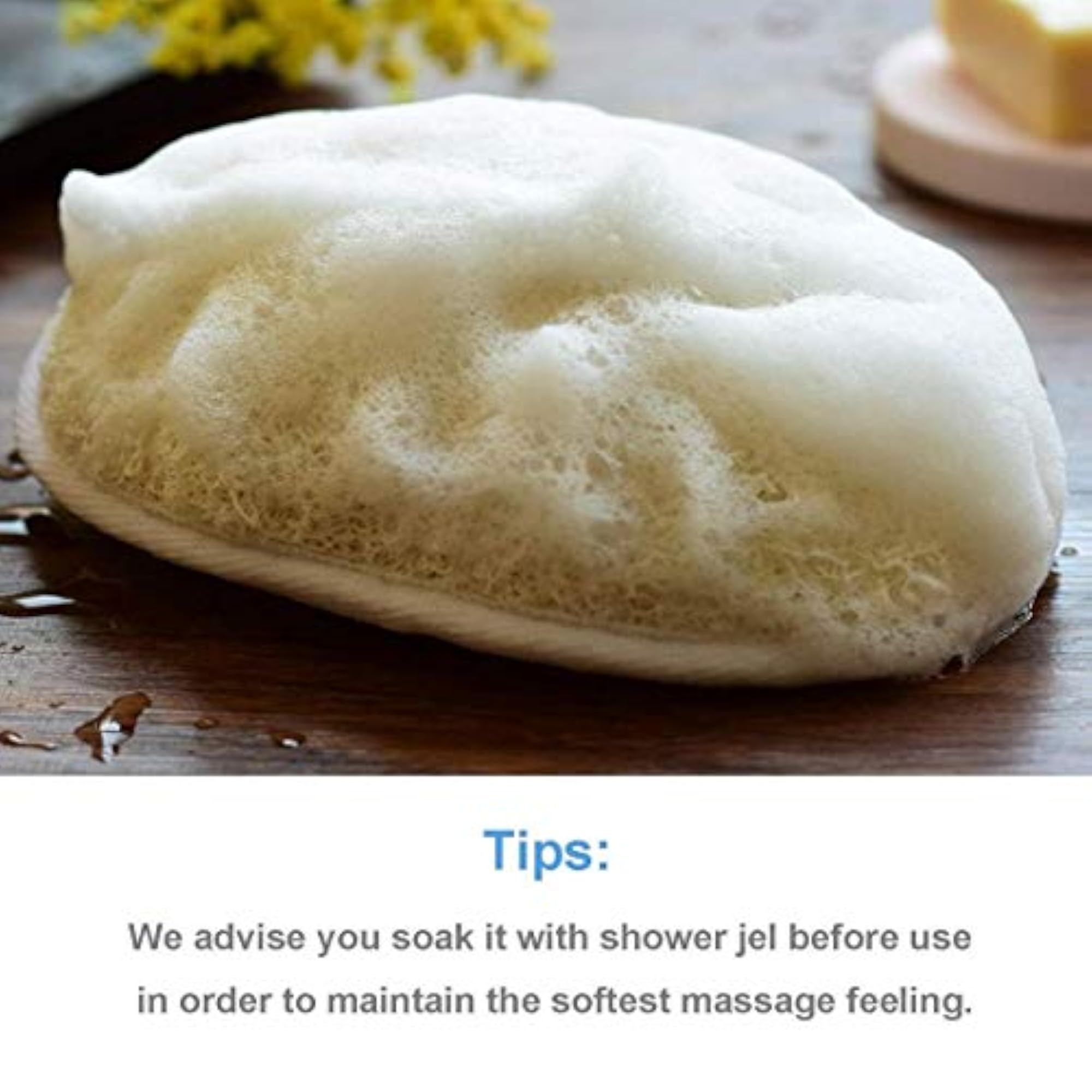 Natural Oval Loofah Body Scrubber - Pack of 12, Eco-Friendly