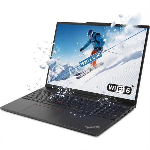 Image of Lenovo ThinkPad E16 Gen 2 16-Inch IPS WUXGA Touchscreen Laptop, Intel Ultra 7 155H 16-Core, 16GB DDR5 RAM, 512GB SSD, Win10 Pro, Thunderbolt 4, Wi-Fi 6, HD Camera, Office 2024 Professional Plus