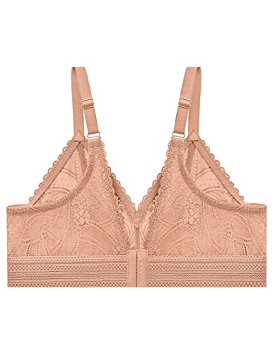 Image of Glamorise Womens Luxe Lace Bralette Wirefree #7012