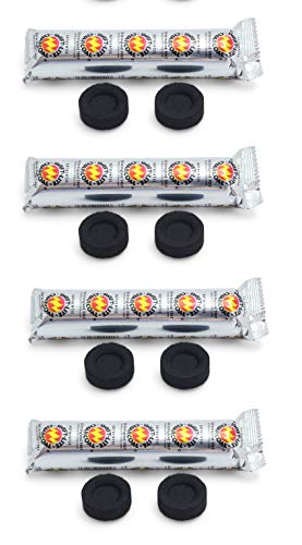 Lot de 4 tubes de 10 pastilles de charbon pour brûleurs à résine et encens Cover