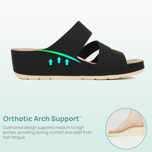 Women Arch Orthotic Support Comfort Slides Orthopedic Sandals4