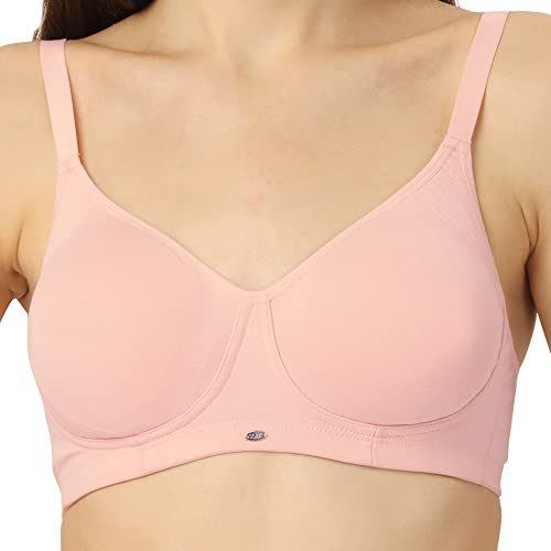 Image of SOIE Women's Cotton Spandex Non Padded Non Wired Full Coverage Encircled T-Shirt Bra with Adjustable Straps & U-Back - Everyday Comfort Fit
