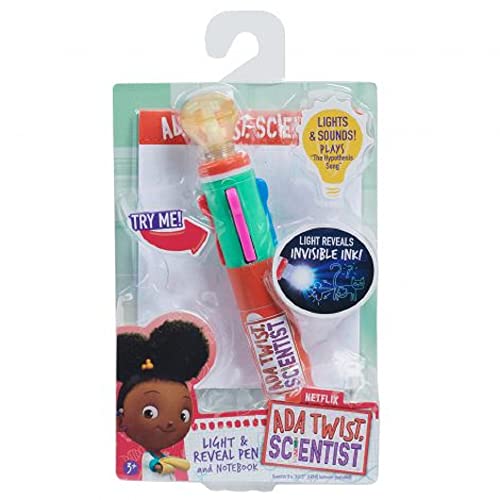 Ada Twist, Scientist Light and Reveal Pen with Invisible Ink, Lights Up and Plays The The Hypothesis Song, Accessory for Scientist Dress-Up Set, Kids Toys for Ages 3 Up by Just Play