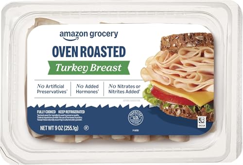 Amazon Grocery, Sliced Oven Roasted Turkey Breast, 9 Oz