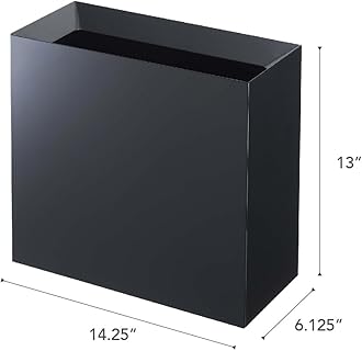 YAMAZAKI Home Tower Trash Can - Modern Garbage Waste Basket with Handle for Kitchen Bedroom Bathroom Office - Abs Plastic - 4 Gallons, 15 Liters